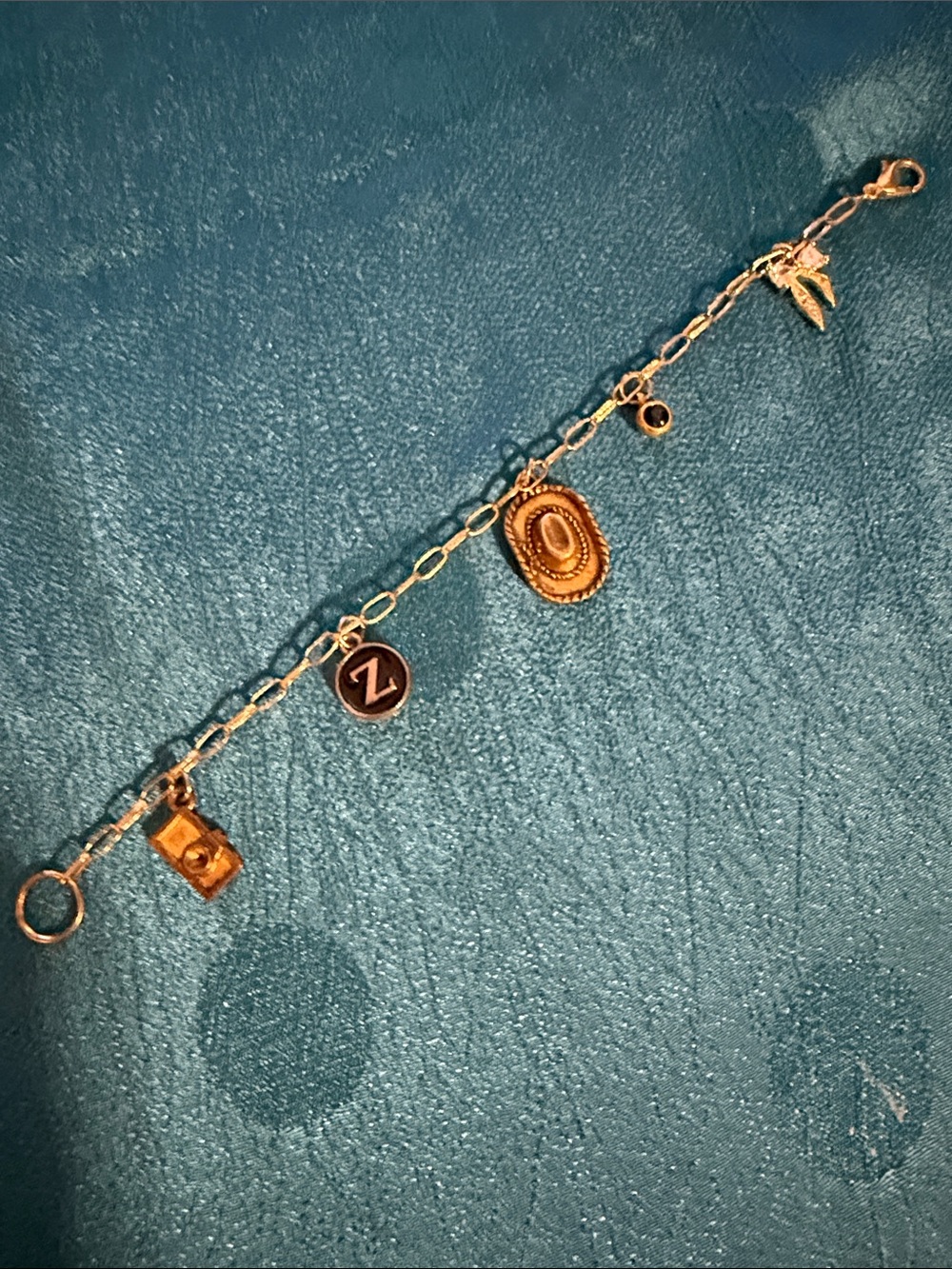 Gold Charm Bracelet with Mixed Charms - Gold